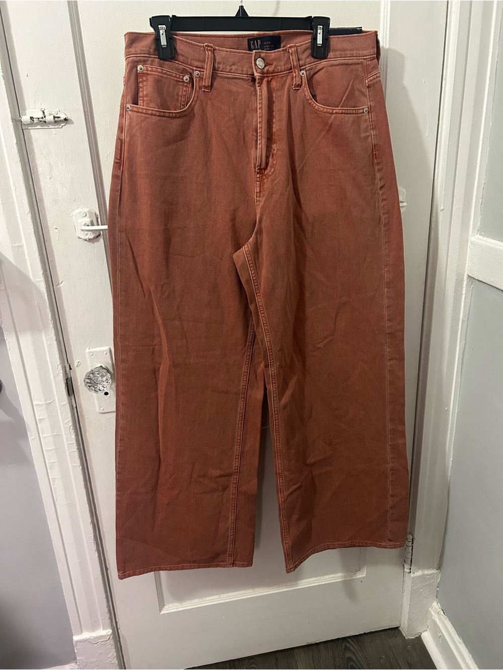Gap • High Rise Wide-Leg Jeans NWT | Cedar Wood Red - Picture 2 of 5